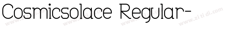 Cosmicsolace Regular字体转换